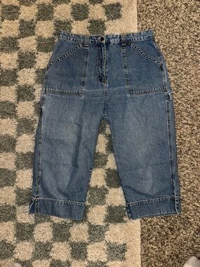 Vintage Y2k bill blass Denim Cropped Capris in Blue